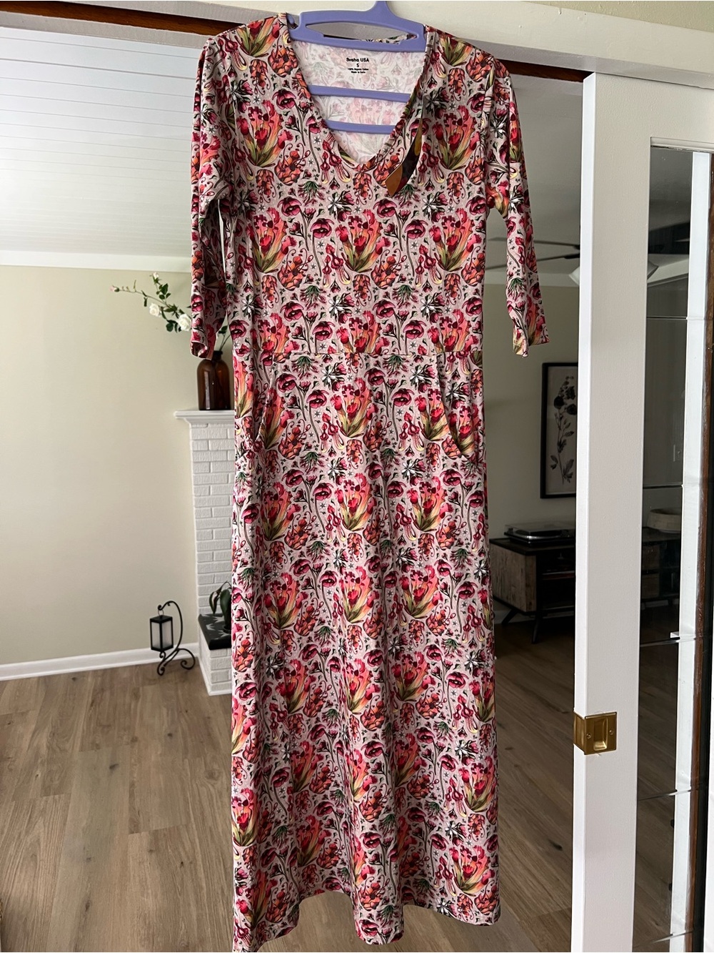 Svaha USA Carnivorous Plants Twirl Dress with Pockets organic cotton dress small - Picture 2 of 8